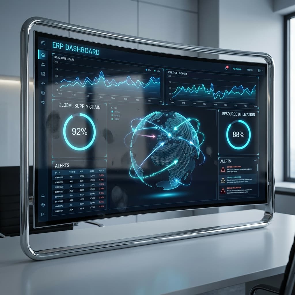 AI ERP Dashboard Interface